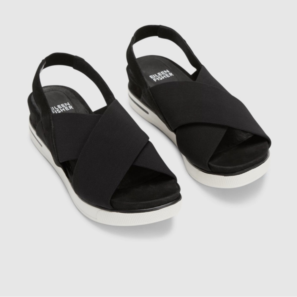Eileen Fisher Spa Sneaker Sandals Crisscross Straps Womens Size 9